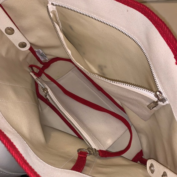 🌿LACOSTE TOTE SHOULDER BAG SHOPPING CANVAS MEDIUM - Picture 5 of 8